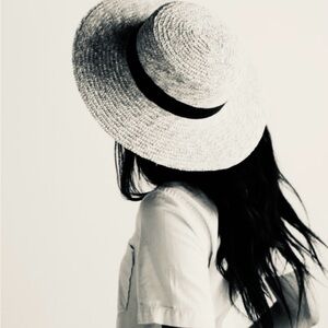 NWOT Brown Woven Boater Hat